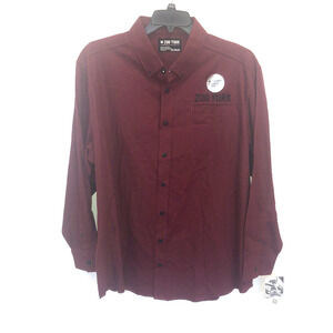 Zoo York Shirt Mens XXL Merlot Button Up Long Sleeve Cotton Blend Modern NWT